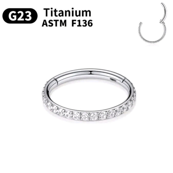 Implant grade G23 Titanium F136 Hoop in 8mm, 16G (1.2mm), Available in Silver and Gold at SK Studio in Pakistan