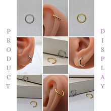 8mm hoop by SK Studio can be styled in different ways. 8mm plain hoop is mostly recommended for Helix and 2nd & 3rd Lobe piercings.