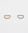 D shape Titanium clicker for lobes, helix and nostril piercings