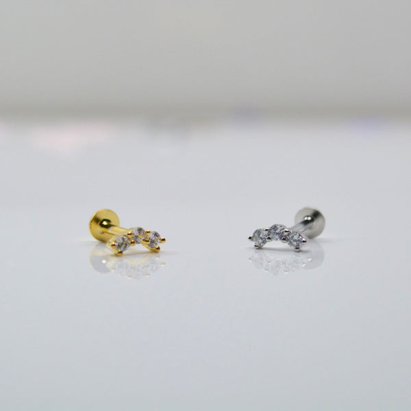 S925 Curvy Stud
