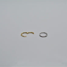 SK Studio Pakistan - S925 8mm Plain Huggie - Sterling Silver Hinged Earring for Lobes, Helix, and Septum Piercing