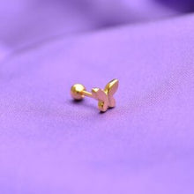 SK Studio Pakistan - S925 Butterfly Stud - Sterling Silver Single Stud with Internal Threading for Lobes, Helix, Tragus, Flat, and Conch Piercing