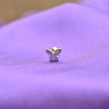 SK Studio Pakistan - S925 Butterfly Stud - Sterling Silver Single Stud with Internal Threading for Lobes, Helix, Tragus, Flat, and Conch Piercing