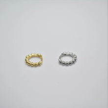 SK Studio Pakistan - S925 Beaded Hoop - Sterling Silver Hinged Earring for Lobes and Helix