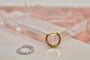 SK Studio Pakistan - S925 7mm Double Pave Hoop - Sterling Silver Hinged Earring for Lobes and Helix