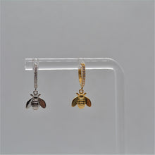 SK Studio Pakistan - S925 Bee Hoop - Sterling Silver Hinged Earring for Lobes and Helix