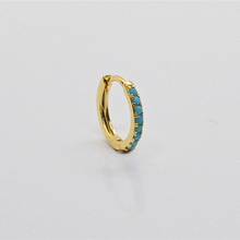 9mm Turquoise Hoop, available in Silver & Gold Vermeil by SK Studio in Pakistan, deals with Unique Piercing Jewelry & Accessories