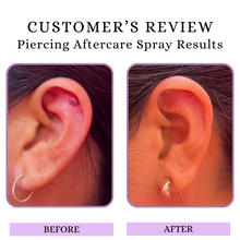 Piercing Aftercare Spray Review Results Before and After