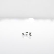 SK Studio Pakistan - S925 It's a Sign Stud - Sterling Silver Stud with AAA-Grade Cubic Zirconia, perfect for Lobes, Flat, Conch, Tragus, and Helix Piercings