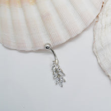 Dangling Leaf Charm Belly Bar for Belly Piercings by SK Studio