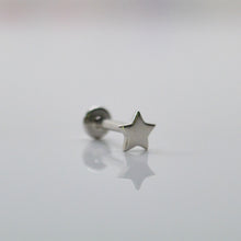 SK Studio Pakistan - S925 Star Stud - Sterling Silver single stud with a magical star design. Hypoallergenic and nickel-free, suitable for various piercings including lobes, tragus, conch, helix, forward helix, and nose stud. Star Stud is available in 925 Sterling Silver and Gold Vermeil