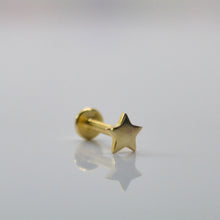 SK Studio Pakistan - S925 Star Stud - Sterling Silver single stud with a magical star design. Hypoallergenic and nickel-free, suitable for various piercings including lobes, tragus, conch, helix, forward helix, and nose stud. Star Stud is available in 925 Sterling Silver and Gold Vermeil