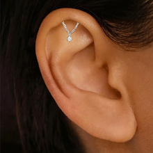 Floating Helix Stud, beautiful dangling charm with link chain gives a floating effect and enhance the ear curvature with its unique style. This piercing jewelry is very trending as hidden helix. available at SK Studio in Pakistan