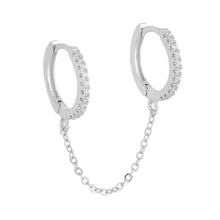 S925 Double Hoop with Link Chain