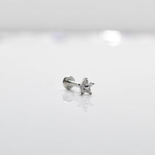 SK Studio Pakistan - S925 Flower Stud - Sterling Silver Stud with Internal Threading, perfect for Lobes, Flat, Conch, Tragus, Helix, and Nose Piercings