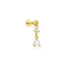 925 Sterling Silver Tassel Drop  Charm Stud Available in Silver and Gold by SK Studio in Pakistan