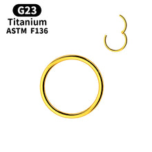 Implant Grade Titanium F136 18G, 7mm hoop, in gold, by SK Studio in Pakistan