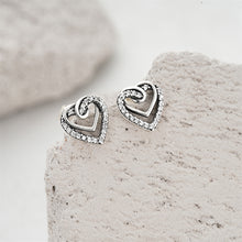 925 Sterling Silver Heart Studs for that Special Someone in your life