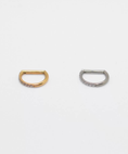 D shape Titanium clicker for lobes, helix and nostril piercings