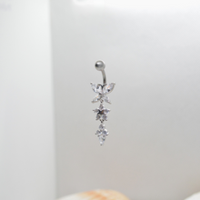 Butterfly Dangling Charm Belly Bar