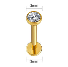 Titanium Threadless Push Pin Stud - Premium Gold
