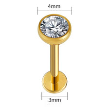Titanium Threadless Push Pin Stud - Premium Gold