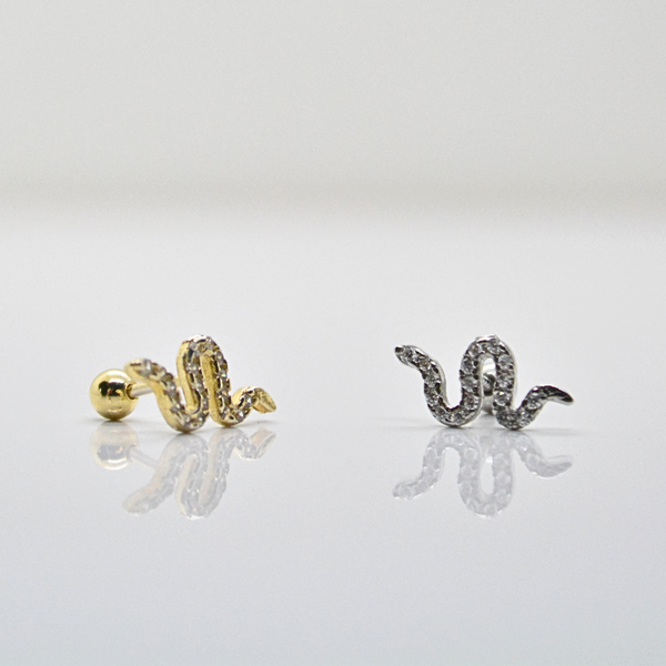 S925 Snake Stud