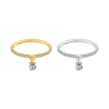 Titanium 8mm Eternity Hoop with Charm