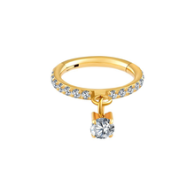 Titanium 8mm Eternity Hoop with Charm
