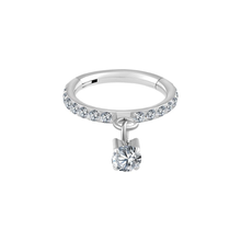 Titanium 8mm Eternity Hoop with Charm