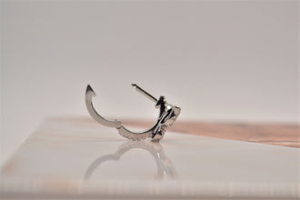 SK Studio Pakistan - S925 Butterfly Hoop - Sterling Silver Hinged Earring for Lobes and Helix